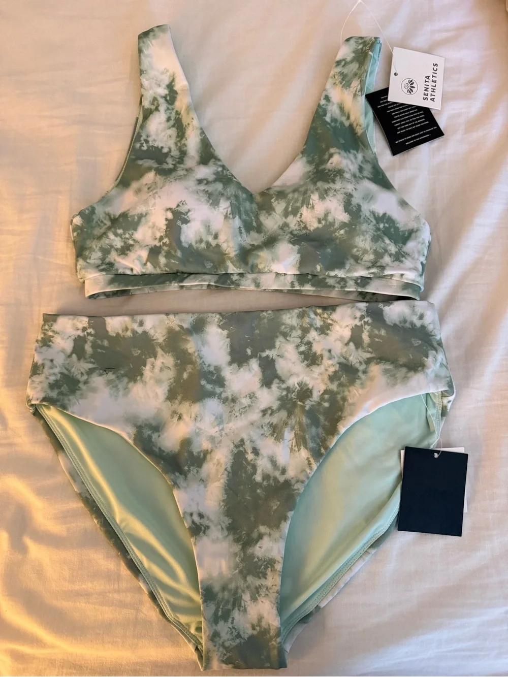 NWT Senita Spearmint Tie Dye Bathing Suit Size Medium AND Large